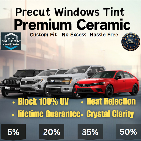 MAXCOAT Precut Window Tint Kit Pro Nano Carbon/ Premium Ceramic For any Car/SUV/Truck/Van